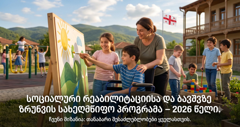 სოციალური რეაბილიტაციისა და ბავშვებზე ზრუნვის სახელმწიფო პროგრამა - 2026 წელი